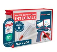 Wrappybag Housse Matelas Anti Punaise de Lit et Anti Acarien 160x200x30