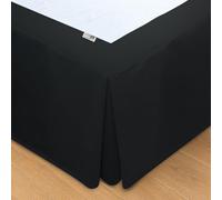 Wrappybag Jupe de Lit Cache Sommier 140 x 190 Longue Descente Jusqu’au Sol - Rénove et Protège sommier - Couleur Black - 6 Tailles Disponibles