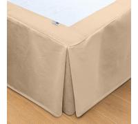 Wrappybag Jupe de Lit Cache Sommier 140 x 200 Longue Descente Jusqu’au Sol - Rénove et Protège sommier - Couleur Beige - 6 Tailles Disponibles