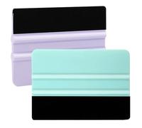 WRAPXPERT Lot de 2 raclettes pour vinyle - Raclette en vinyle - Violet et bleu sarcelle - Kit d'outils pour travaux manuels, habillage de voiture, fenêtre, papier peint, film de verre