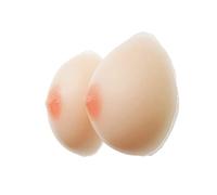 WRATX 1 Paire De Faux Seins Ronds Dodus Type Froncé Faux Poitrine Sein Artificiel Crosscommode Transgenre Auto-adhésif Sein Technique du Réaliste A-1200g