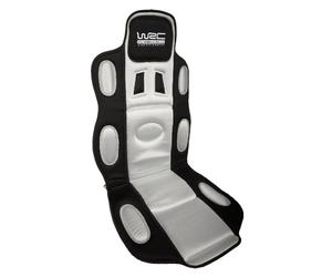 WRC 007333 Couvre-Siège Voiture, Type Baquet, Argent et Noir, 53 x 128 cm