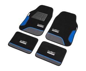WRC 007436 4 Tapis de Voiture Moquette Blue Race, brodés