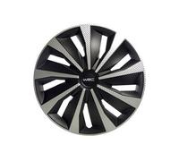 WRC 007499 Boîte 4 Enjoliveurs Carbone Style, 16 Pouces, Set de 4