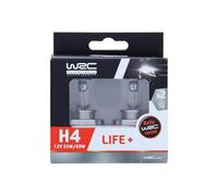 WRC 007555 2 Ampoules Voiture H4 55/60W - Life + Longue Durée - Feux de Route, Feux de Croisement, Anti Brouillard Avant