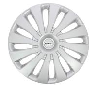 Lot de 4 enjoliveurs Gris métallisés 14 pouces - WRC - SEPANG - Look sportif - Fixation simple et rapide par clips
