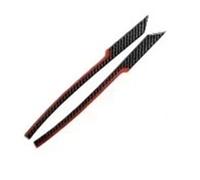 WRDFZASB Bandes de protection anti-collision en fibre de carbone for rétroviseurs (2 pièces), accessoires auto compatibles avec Audi Q5 8R FY, Q7 4L 4M et SQ5(A Black Red)