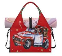 Wreath Cars Sac de sport de Noël pour homme et femme Rouge Sac de voyage avec compartiment à chaussures Sac fourre-tout pour yoga, gym, voyage, couleur, L, Organiseur de sac