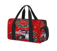 Wreath Cars Sac de sport de Noël rouge pour le w nd de Noël Sac fourre-tout décontracté Voyage Gym Sac de sport pour enfants filles garçons femmes hommes
