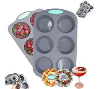 Wreath Ice Mold, 2026 New Silicone Christmas Wreath Ice Cube Moulds, Holiday Molds for Baking, 6 Hole Silicone DIY Mold for Desserts, Cakes, DIY Crafts & Whiskey, Cocktail Ice Cube Maker (D)