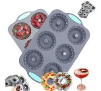 Wreath Ice Mold, 2026 New Silicone Christmas Wreath Ice Cube Moulds, Holiday Molds for Baking, 6 Hole Silicone DIY Mold for Desserts, Cakes, DIY Crafts & Whiskey, Cocktail Ice Cube Maker (B)