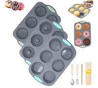 Wreath Ice Mold, 2026 New Wreath Ice Mold for Holiday Cocktails, Holiday Wreaths Ices Cubes Molds, Christmas Silicone Wreaths Ices Cube Tray, for Cubes, Donuts, Soap & Chocolate (S)