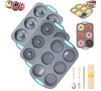 Wreath Ice Mold, 2026 New Wreath Ice Mold for Holiday Cocktails, Holiday Wreaths Ices Cubes Molds, Christmas Silicone Wreaths Ices Cube Tray, for Cubes, Donuts, Soap & Chocolate (V)