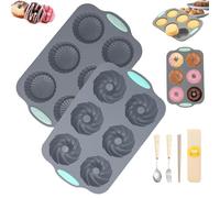 Wreath Ice Mold, 2026 New Wreath Ice Mold for Holiday Cocktails, Holiday Wreaths Ices Cubes Molds, Christmas Silicone Wreaths Ices Cube Tray, for Cubes, Donuts, Soap & Chocolate (K)