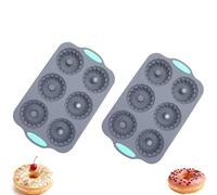 Wreath Ice Mold for Holiday Cocktails, 6-Cavity Christmas Wreath Ice Mold for Wreath Ice Cubes Donuts Soap & Chocolate, Easy Release for Baking & DIY Crafts (Style 17)