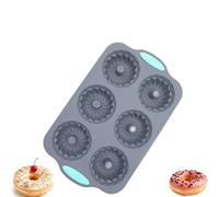 Wreath Ice Mold for Holiday Cocktails, 6-Cavity Christmas Wreath Ice Mold for Wreath Ice Cubes Donuts Soap & Chocolate, Easy Release for Baking & DIY Crafts (Style 4)
