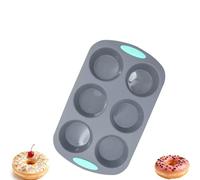 Wreath Ice Mold for Holiday Cocktails, 6-Cavity Christmas Wreath Ice Mold for Wreath Ice Cubes Donuts Soap & Chocolate, Easy Release for Baking & DIY Crafts (Round Cup)