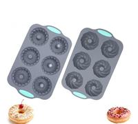 Wreath Ice Mold for Holiday Cocktails, 6-Cavity Christmas Wreath Ice Mold for Wreath Ice Cubes Donuts Soap & Chocolate, Easy Release for Baking & DIY Crafts (Style 8)