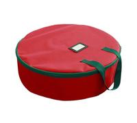 Wreath Storage Bag - 600D Oxford Durable Wreath Container, Heavy Duty Holiday Storage Box with Sturdy Carry Handles, Large Zippered Organizer for Christmas Clothes Ornaments