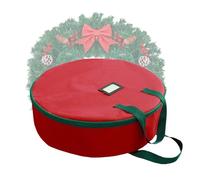 Wreath Storage Bag - 600D Oxford Durable Wreath Container, Heavy Duty Holiday Storage Box with Sturdy Carry Handles, Large Zippered Organizer for Christmas Clothes Ornaments