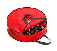 Wreath Storage Container | Garland Storage Organizer | Heavy Duty Zippered Container Durable Handles, Waterproof Tear-Resistant Fabric, Reinforced Sturdy Carry Straps, Ideal Holiday Decoration Home Ga