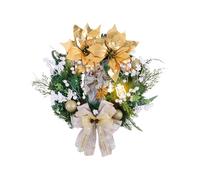 Wreath Wreath Outdoor Artificiel Christmas Wreath Handmade | Nativity Scene Festival Decorations, Artificial Holiday Garland with LED Lights for Porch, Mantle, Kitchen, Living Room