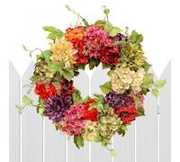Wreaths for Front Door - Artificial Flower Garland, Spring Door Wreath for Home Decor, Artificial Hydrangea and Pivoine Wreaths for Wall, Porch, Fireplace, Farmhouse, Easter, Party, Wedding, Outdoor