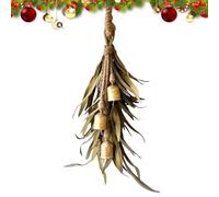 Wreaths - Wreaths - Wreaths for Front Door | Wreaths Artificial Wreaths | Outdoor Home Decorations For Front Door with Bell, Christmas Indoor Sign Artificial Green Leaves For Living Room - Christmas