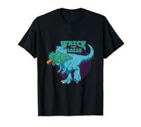 Wreck The Halls: T-Rex Christmas Holiday Dinosaure Dinosaure T-Shirt