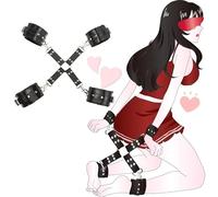 WreGmgg- ̣ σ α Bracelet en Cuir Noir pour Les Mains Et Les Pieds pour Une Expérience-F961