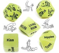 WreGmgg- ̣ σ [Green Glow-in-The-Dark] Dés Phosphorescents pour Illuminer Votre Soirée De Jeu ! -D115