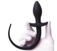 WreGmgg Accessoires de Queue de Chien Multifonctions Silicone Noir, Outils de Yoga - H