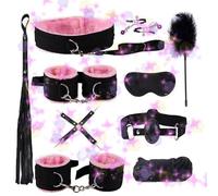 WreGmgg Accessoires éRotiques Rose en Nylon Doux 10 PièCes Classique Adorable Multifonctionnel Ensemble De Sports IntéRieurs avec Bracelet en Nylon Rose - D22