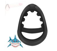 Wregmgg Anneau De Yoga En Silicone Noir Avec Dents De Requin Et Beau Design Minimaliste ! -Z
