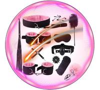 WreGmgg Bande De BDSM 12 PièCes De Bandes De Nylon Protectrices pour Les Hommes Et Les Femmes, Bandes De Sports MéNagers AdaptéEs à L'EntraîNement De RéSistance - Q (Rose)