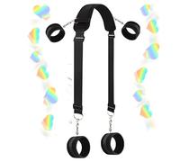 WreGmgg Bracelet De Soutien en Nylon Noir, Utilisé pour Les Jambes, Le Cou Et Les Mains, Cadeau De Couple - D4