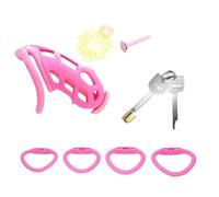 WreGmgg Cage D'Accessoire De Bande De RéSistance Rose, éQuipement D'EntraîNement à La Maison, Conception De Voyage Portable, Comprend 4 Bagues De Taille Et 1 Accessoire D'EntraîNement - Q