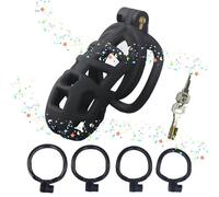 WreGmgg Cage Respirante De Taille L, Portable, sans Goutte, 4 Accessoires De Taille Interchangeable, 1 Clé, Style Unique-D13