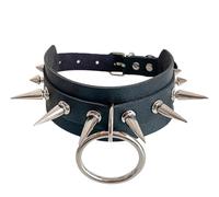 WreGmgg Collier Multifonctionnel de Boucles d'oreilles en Cuir Noir, Robuste et Durable, Design élégant, Polyvalent, Construction Robuste - Z