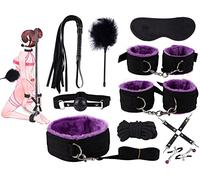 WreGmgg Ensemble de 10 pièces Violet Manchette réglable Ensemble de Sport Plumes bâton d'entraînement Whip, Divers Accessoires - H