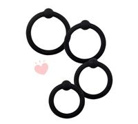 WreGmgg- Ensemble De Bagues À Pois En Silicone Noir - Choix D'accessoires Mystérieux Et Magnifiques - L442.