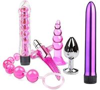 WreGmgg Ensemble Interactif Rose 6 PièCes pour Couples, à Usages Multiples pour Homme Et Femme, Comprenant Divers Outils RaffinéS pour des ExpéRiences Romantiques - Q