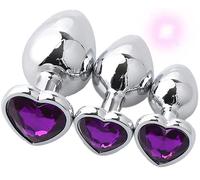 WreGmgg Exerciseur De Hanche En Acier Inoxydable 3 Pièces En Forme De Cœur Renforcer Les Hanches (violet Foncé) - Q