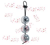 WreGmgg Le Nouveau ModèLe De Trois Boules Convient à L'EntraîNement IntéRieur en Utilisant Une Bague De Fitness De Boule De Poids, avec 2 Tailles DifféRentes à Choisir,Cadeau De Couple - D5