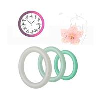 WreGmgg Lumières De La Nuit, 3 Anneaux en Silicone avec Halo comme Sparkle-H015