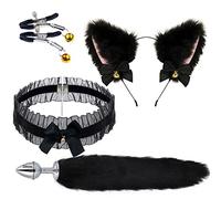 WreGmgg Renard noir 4 pièces Cadeau Vêtements faits à la main C0splay Clothing