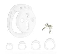 WreGmgg Sexe Cage Jambe Et Veau Yoga Bague Protectrice, avec 4 Anneaux D'EntraîNement Interchangeables + 1 Paire De CléS, éQuipement De Remise en Forme Confortable Et Portable - Q