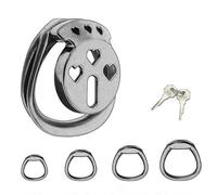 WreGmgg Sexe Cage Jambe Et Veau Yoga Bague Protectrice, avec 4 Anneaux D'EntraîNement Interchangeables + 1 Paire De CléS, éQuipement De Remise en Forme Confortable Et Portable - Q