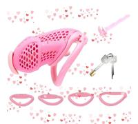 WreGmgg XL Taille Nouveau Abs RéSine De Remise en Forme IntéRieure Rose Cage Respirable Style De Nid d'abeille, avec Quatre Bagues Et CléS RemplaçAbles, Cadeau Original - D14