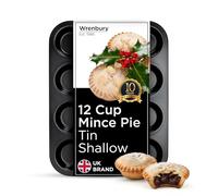 Wrenbury Plaque de cuisson professionnelle peu profonde en acier carbone anti-adhésif pour tartes à la confiture, tartes à la confiture et puddings Yorkshire